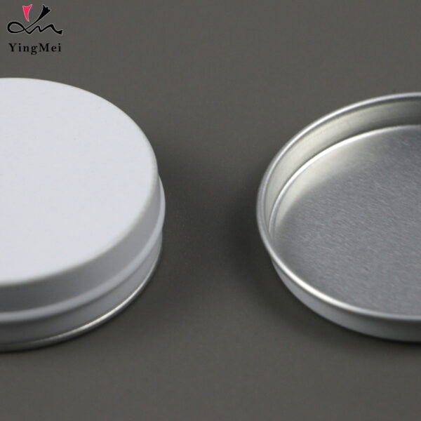 25ml White Flip Top Aluminum Jar Cosmetic Storage Reusable