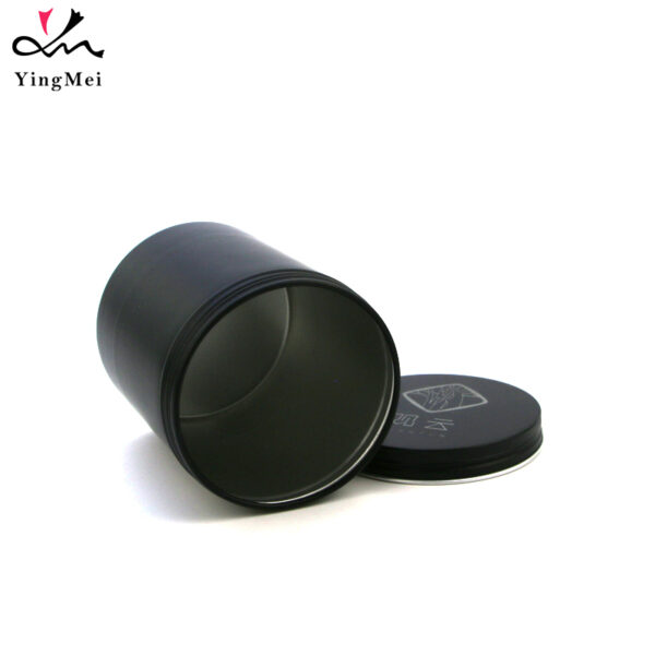 500ml custom black laser pattern aluminum tea coffee can
