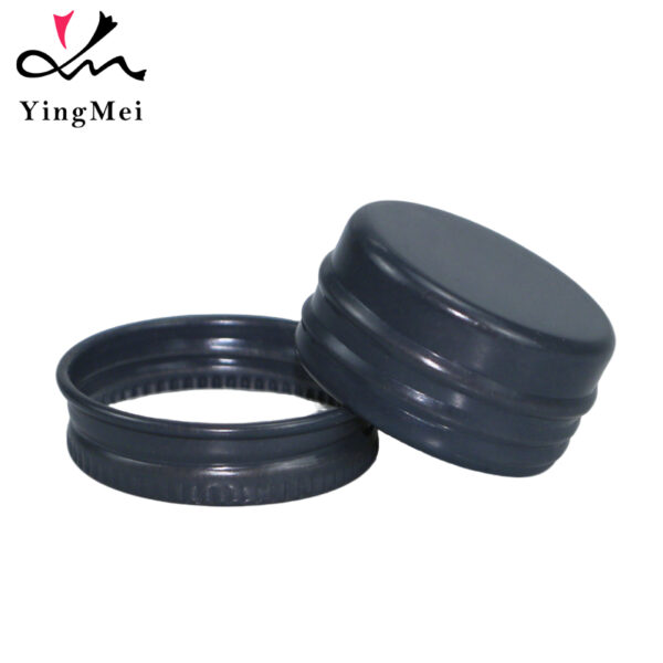 Custom 5ml dark grey aluminum paste jar for closure storage