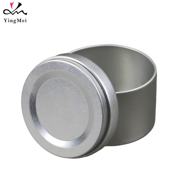 200ml Silver Telescoping Aluminum Can with Convex Lid