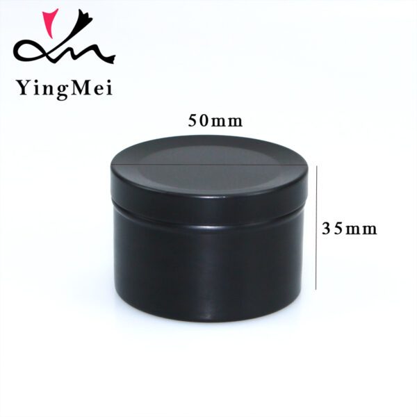50ml Matte Black Flip Top Aluminum Jar for Tea Coffee