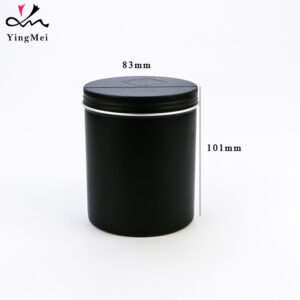 500ml custom black laser pattern aluminum tea coffee can