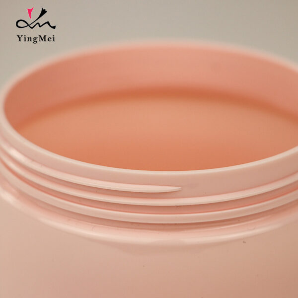 350ml pink empty PET plastic jar with aluminum seal cap