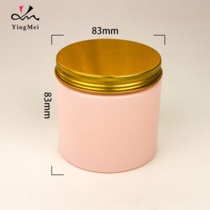 350ml pink empty PET plastic jar with aluminum seal cap