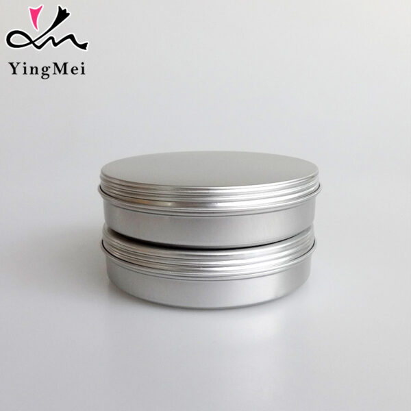 150ml Silver Aluminum Jar Screw Cap Cosmetic Container