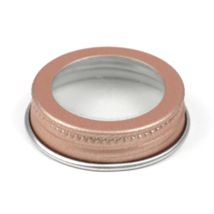 Custom 26*8mm Rose Gold Window Metal Aluminum Screw Lid