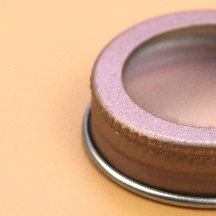 Custom 26*8mm Rose Gold Window Metal Aluminum Screw Lid