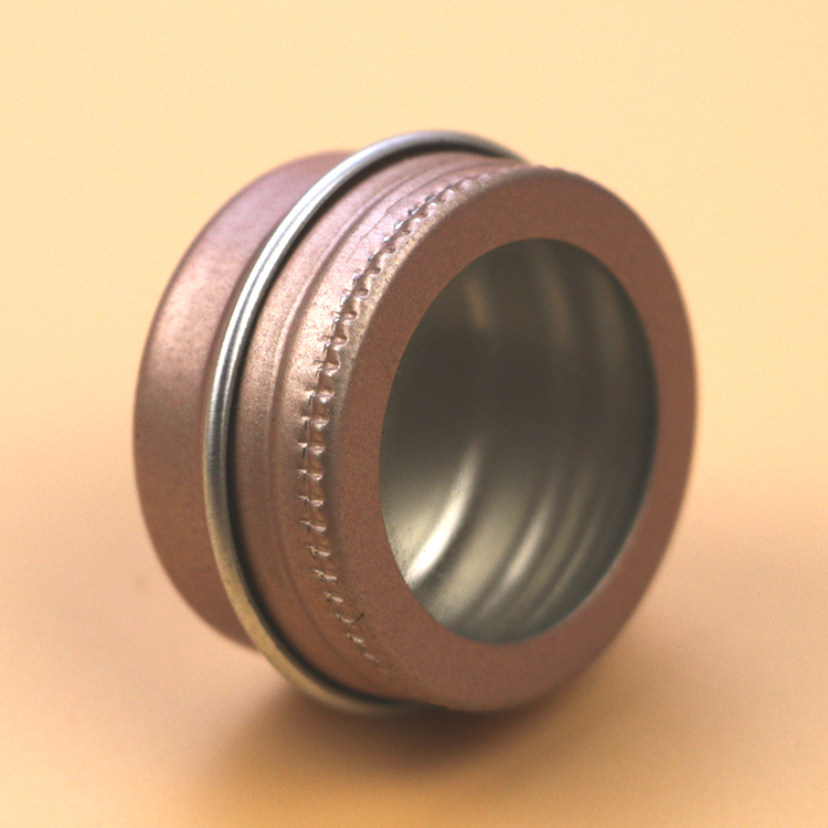 Custom 26*8mm Rose Gold Window Metal Aluminum Screw Lid