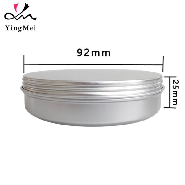 150ml Silver Aluminum Jar Screw Cap Cosmetic Container