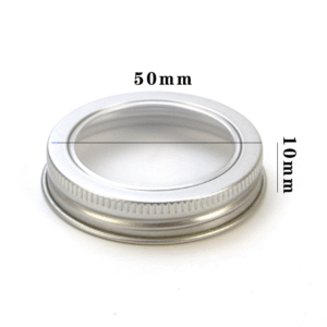 silver 50mm aluminum screw lids With clear window silver 50mm aluminum screw lids With clear window