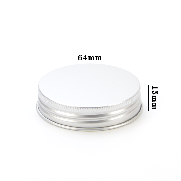 64mm Silver Wide Mouth Metal Caps Jar Lids Aluminum Cap