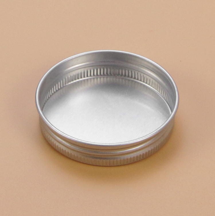 46mm silver aluminum screw lid cosmetic jar cap