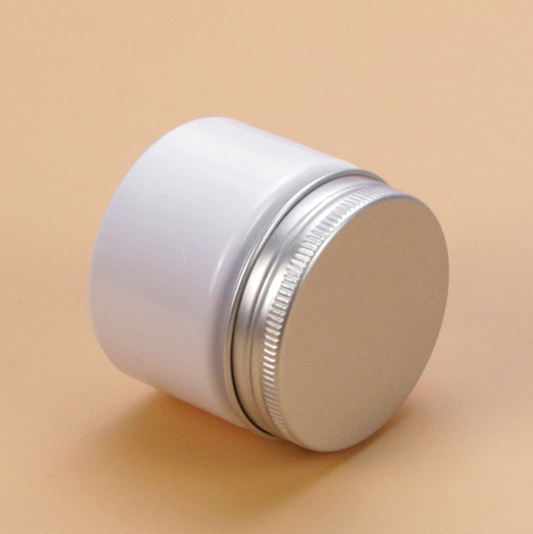 46mm silver aluminum screw lid cosmetic jar cap