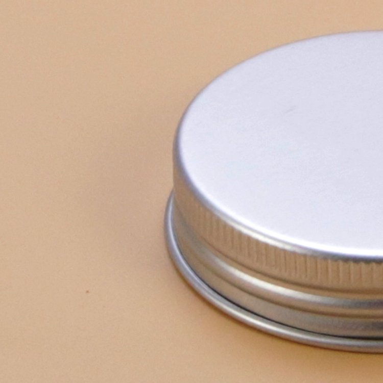 46mm silver aluminum screw lid cosmetic jar cap